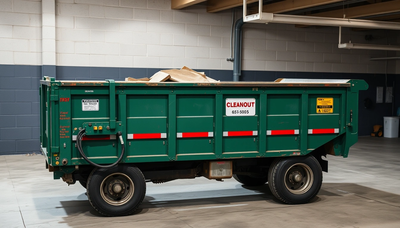 basement cleanout dumpster