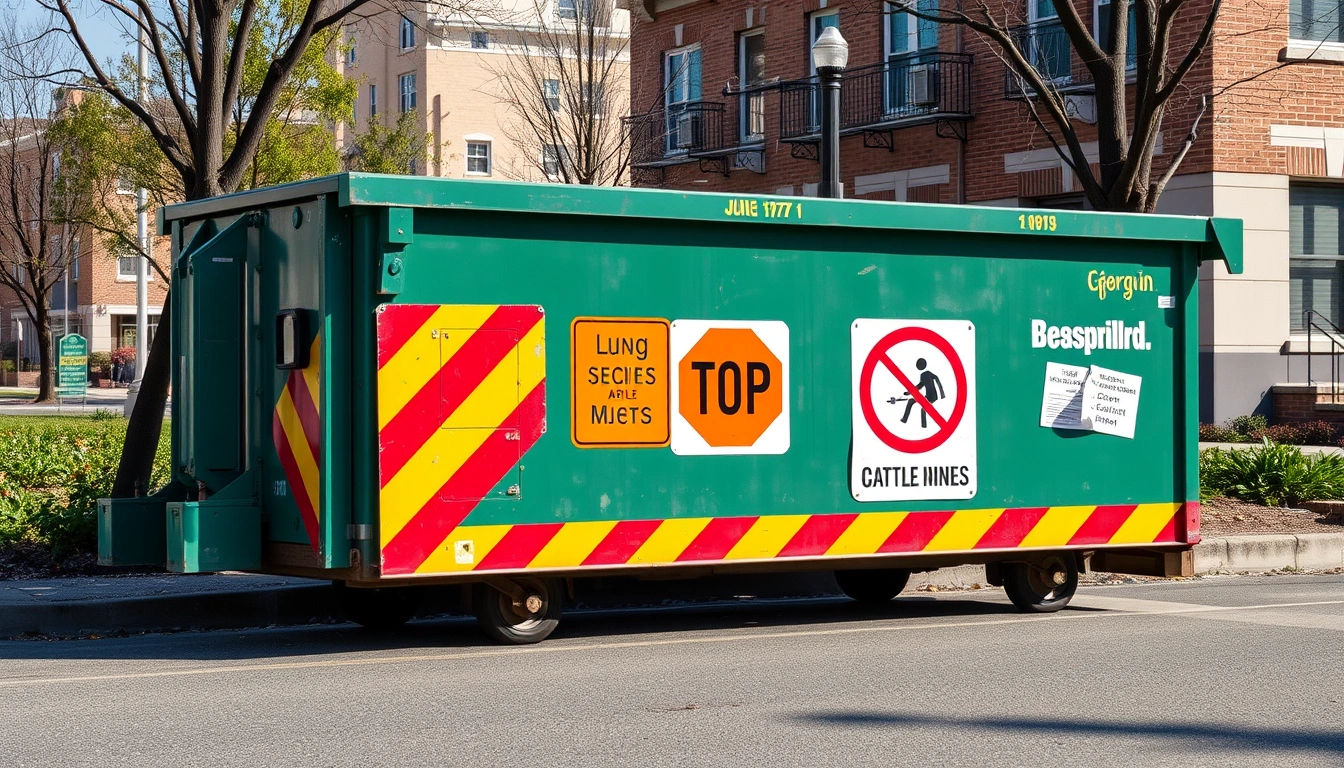 Dumpster on street rules Georgia: 2026 street placement, markers, limits